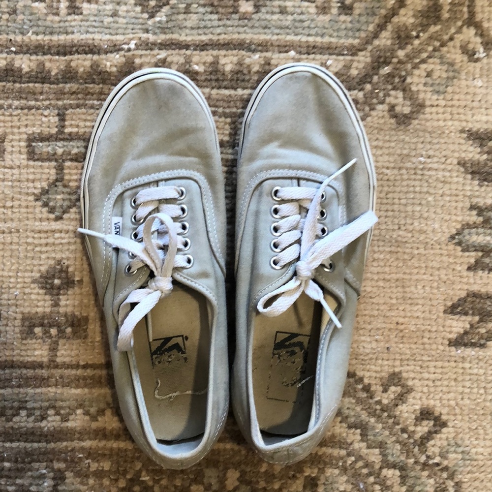 Light Grey Canvas Vans Sneakers